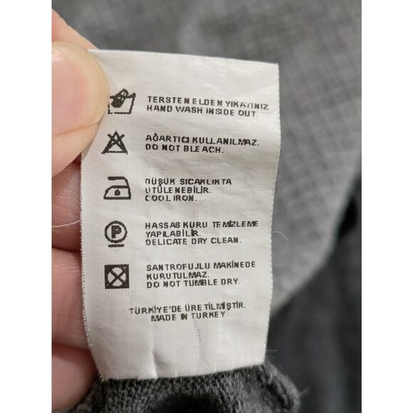 Paul Mark Sweater Mens M Gray Long Sleeve Colorblock Mock Neck Lounge Pullover - Picture 3 of 9